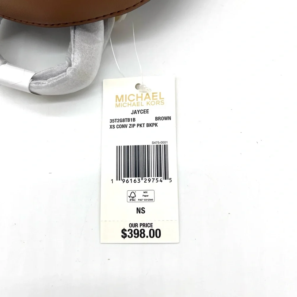 Michael Kors Jaycee Extra Small Convertible Zip Packet Backpack - Picture 10 of 10